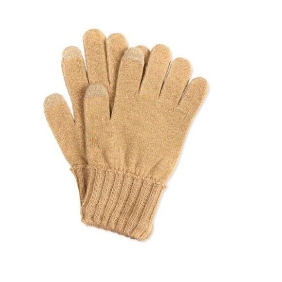 STYLE & CO 
Solid Ribbed Muffler Scarf, 2pcs  Scarf and Gloves Set camel - Picture 4 of 5